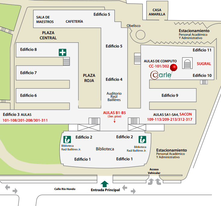 Mapa del campus ITAM